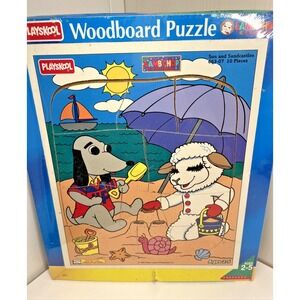Vintage Lamb‎ Chop Puzzle Wood Playskool 1994 Shari Lewis Sunny NOS